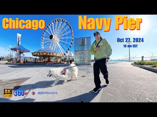 Explore Navy Pier in 360° | Serene Sunday Morning Walk in Chicago Before the Crowd | U.S.A.