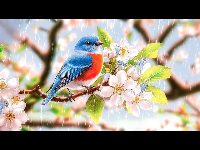 Gentle piano Rainfall & Birdsong 🕊️🕊️🕊️ Deep Relaxation for Mind and Body☔