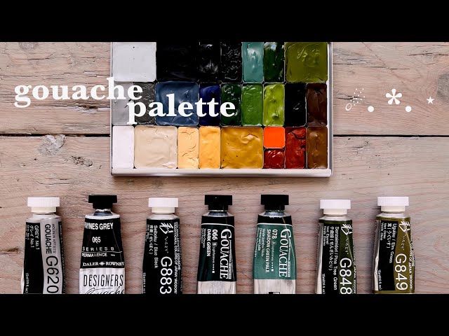 Making a gouache palette & painting loose in my sketchbook ❂ Art Toolkit Palettes