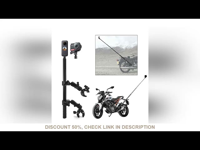 Motorcycle Bike Panoramic Selfie Stick for insta360 One X2 X3 Monopod Handlebar Mount Bracket for Go