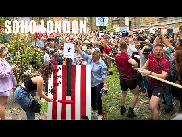 🇬🇧LONDON CITY TOUR | SOHO VILLAGE FETE 2023 | London Street Walk 4K HDR