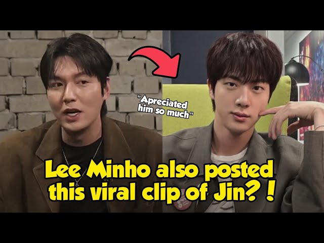 Jin and Lee Minho's interaction is considered very sweet, supporting each other for their projects?