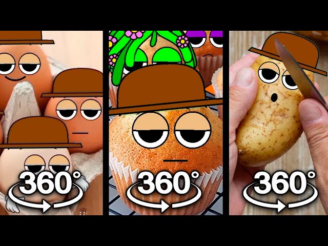 360° VR Talking food Sprunki All Episode Eggs and Cupcakes