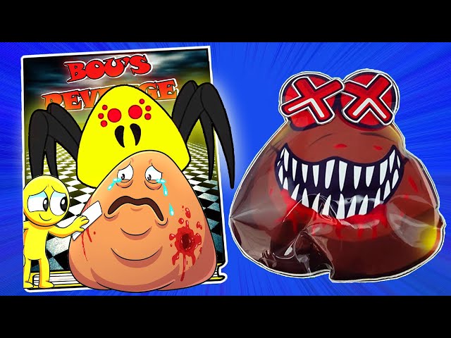 💩MAKING POU & BOU'S REVENGE 💩LIFE GAME BOOK📚 + ( BOU'S SQUISHY PLAY ) - Paper Love Stories