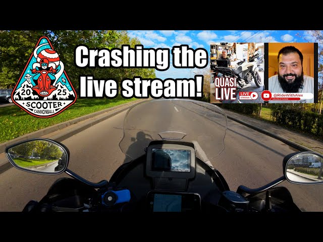 I crashed @QuasiMotard 's live stream - 2025 Scooter Cannonball