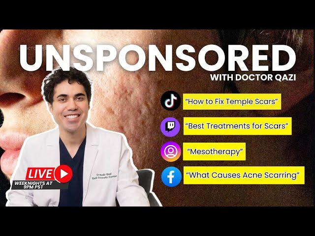 Dr. Qazi discusses How to Fix Temple Scars | Dr. Qazi Unsponsored Live | 12.9.2024