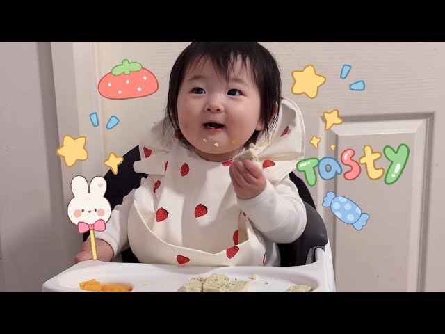 Baby Valerie eating breakfast #babyvalerie #hungrybaby Happy adorable baby cute eating moment yummy!