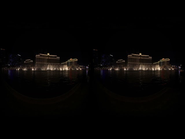 Bellagio Fountains For Oculus and VR 3D 180° Test Video High ISO 8K Oculus Virtual Reality