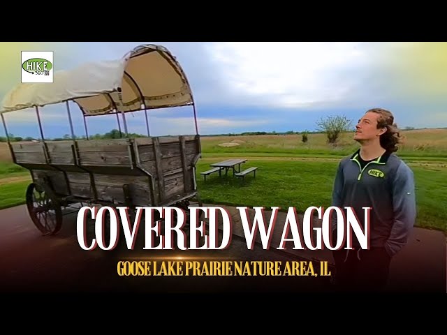 Goose Lake Prairie Nature Area, IL - Covered Wagon (Hike 360° VR Video)