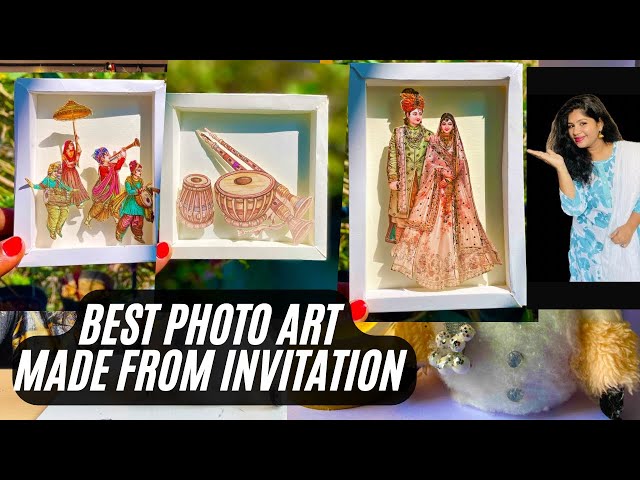 3D photo art | DIY photo frame from invitation | unbelievable art | how to make photo frame | school