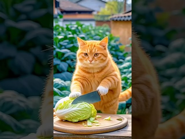 Cat is cooking Part 1 #cat #cats #catai #catsai #ai #funnyvideo #funny #cooking #viralvideo #shorts