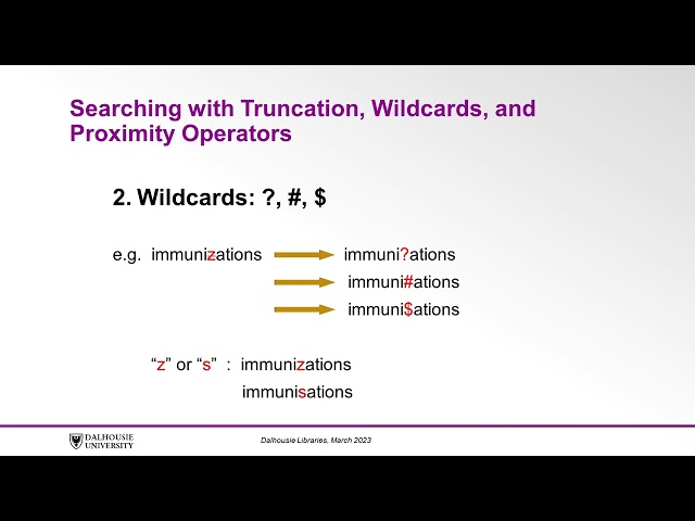 Searching With Truncation, Wildcards, and Proximity Searching