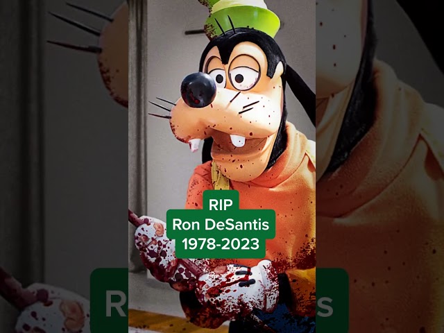 #BREAKINGNEWS: Goofy has beaten Ron DeSantis to death with a crowbar #Disney #Florida #news #goofy