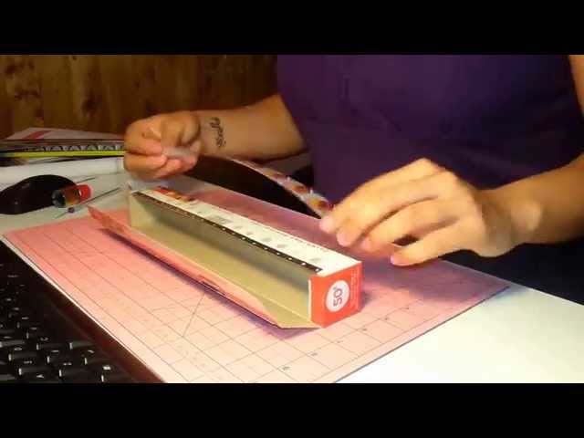 How to make a washi tape dispenser with an aluminium foil or plastic wrap box!