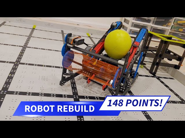 148 points - VEX IQ Rapid Relay "Dropshot" catapult and conveyor robot reveal by Ben Lipper