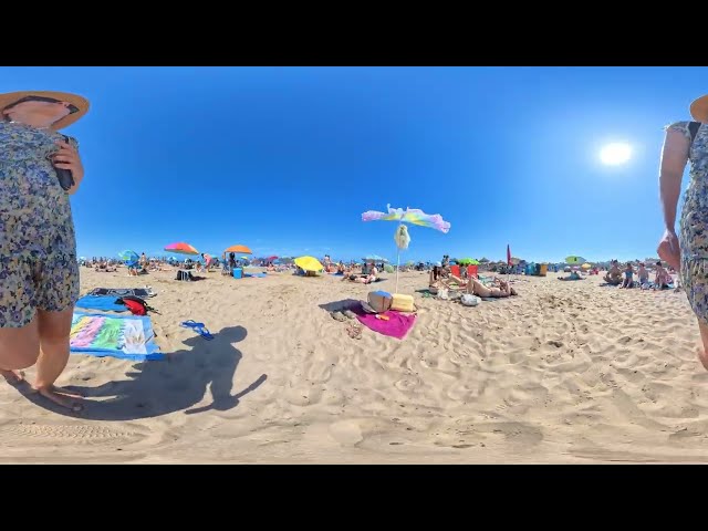 VR 360° Beach Walking | Las Arenas Beach | Virtual 3D Walking Tour | 11 September 2024 | 5.7K 60 FPS