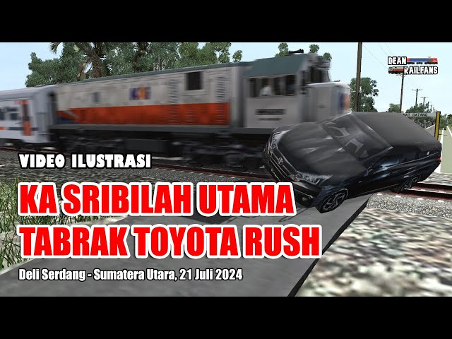 TRAGICALLY 6 PEOPLE DIED 😥‼️ - Toyota Rush car hit by Sribilah Utama train | Train Simulator