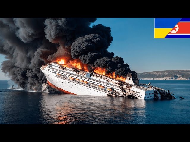 5 MINUTES AGO! Ukrainian F-16 SINKS Russian Cruise Ship CARRYING 1000 North Korean Soldiers!