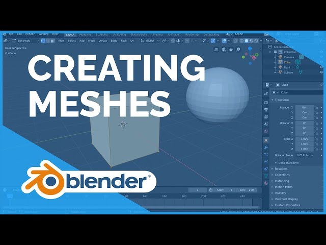 Creating Meshes - Blender 2.80 Fundamentals