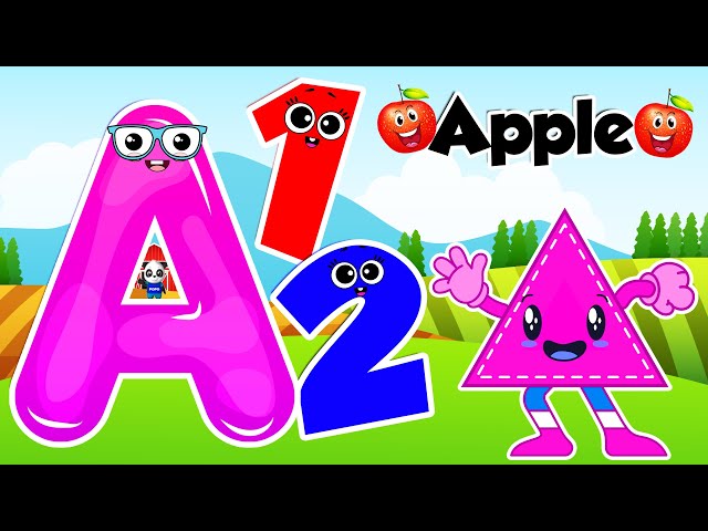 Learn ABC Phonics Shapes Numbers Colors | Preschool Learning Videos For 3 Year Olds | #kidsvideos