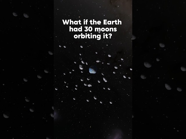 What if the Earth had 30 moons orbiting it. #space #spacesim #universe