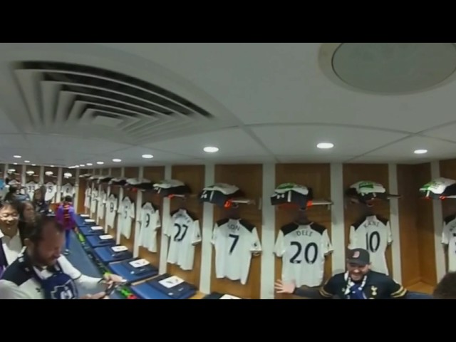 Behind the scenes tour of Tottenham changing room