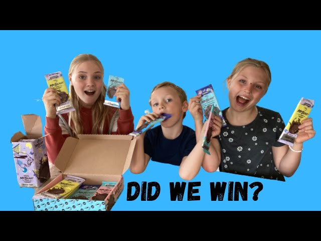 We bought Mr. Beast Feastable Chocolate Bars! Did we Win?! #chocolate #contest #mrbeast