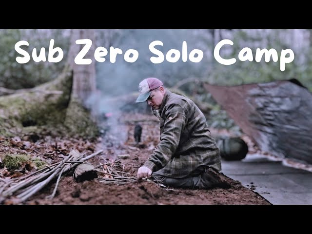 Sub Zero Solo Wild Camping | Bushcraft Camping | Campfire Cooking