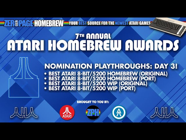 7th Annual Atari Homebrew Nominee Playthrough Day 3: Atari 8-Bit Nominees!