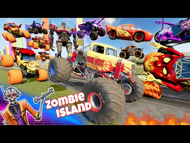 Monster Jam Zombie Island Compilation #20 | Racing, Freestyle, and High Speed Jumps