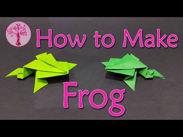 How to make Origami a Jumping  Frog  | Easy Step-by-Step Tutorial 🐸