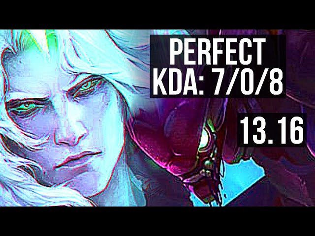 VIEGO vs KHA'ZIX (JNG) | 7/0/8, 66% winrate, Godlike | KR Challenger | 13.16