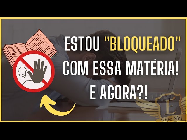 A verdade sobre você estar BLOQUEADO para estudar.