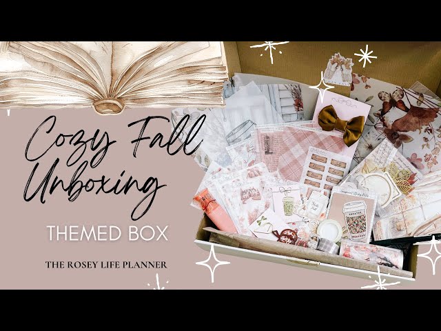 UNBOXING | The Cozy Fall Mystery Themed Stationary -Planner Box | The Rosey Life Planner