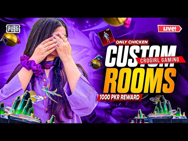 PUBG LIVE UC  CUSTOM ROOMS | Crogirl gaming #pubgmobile #pubg #crogirlgaming #uccustomroom