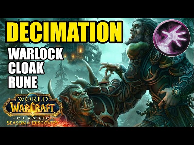 Warlock DECIMATION Rune & FEL RIFT Locations Guide | WoW Classic SoD Season of Discovery