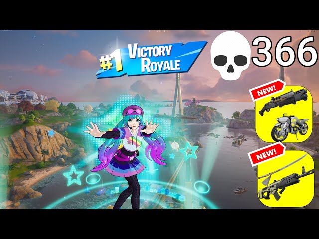 366 Elimination HATSUNE MIKU Solo Vs Squads "Zero Build" Gameplay Wins (Fortnite chapter 6 PC)