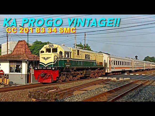 LOKOMOTIF LIVERY VINTAGE PJKA HEALING KE JOGJA!! Nonton KA Progo Spesial dan Kereta Pagi