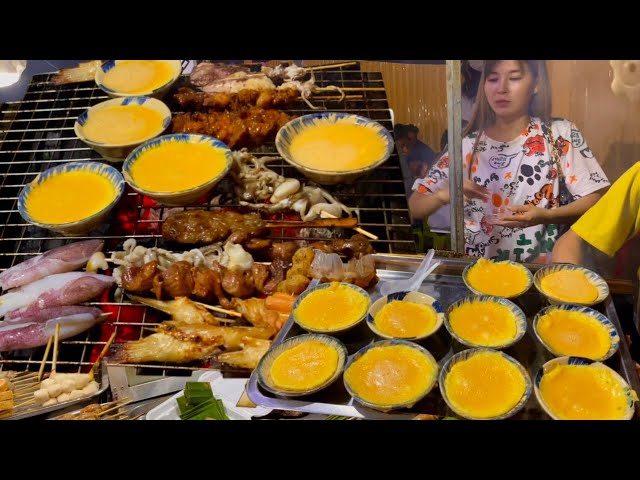 Yummy Khmer food, Phnom Penh street food at night | Cambodian food tour 2021