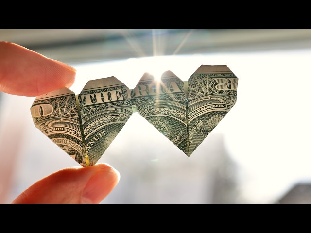 Double Dollar Origami Heart: Making a Cash Gift for Weddings