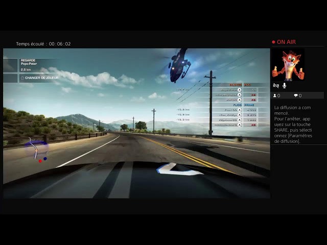 Diffusion PS4 en direct need for speed