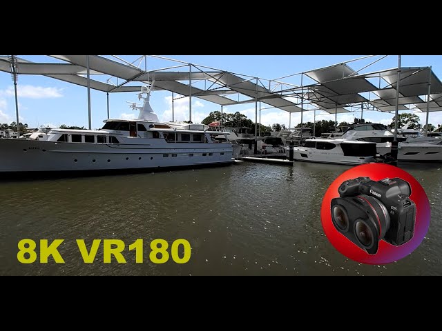 8K VR180 MILLION DOLLAR YACHTS at Sanctuary Cove Marina in 3D (Travel/ASMR/Music)