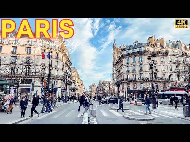 Paris, France 🇫🇷 - Paris Walk 2025 ☀️January Sunny Day ❤️ With Captions