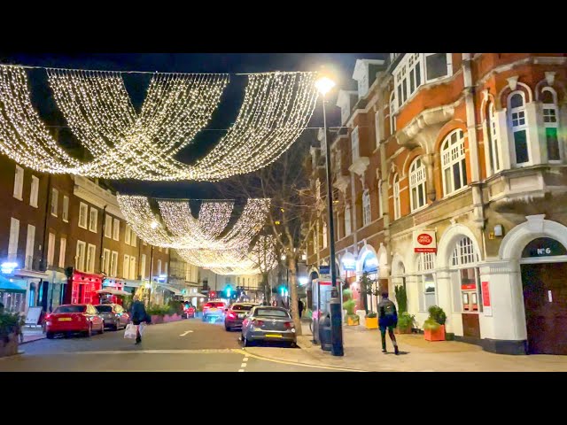 London Belgravia Christmas Night Walk ✨ Central London Best Christmas Lights 2022 ✨ 4K HDR 60FPS