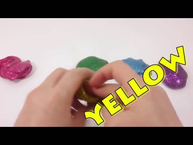 DIY Sticky Slime Squishy Egg Toys Learn Colors Glitter Slime Foam Clay  Fun HD 2016-17