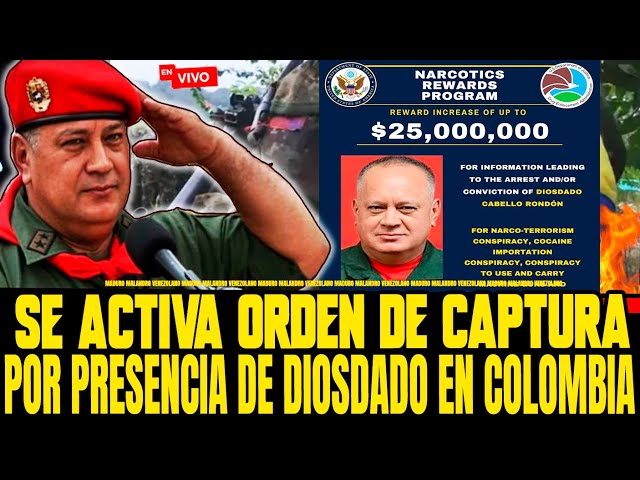 🔴DIOSDADO SALÍO DE CARACAS Y PRENDEN LAS ALARMAS POR SU RECOMPENSA Y URIBE REPELE CON SU RESPUESTA