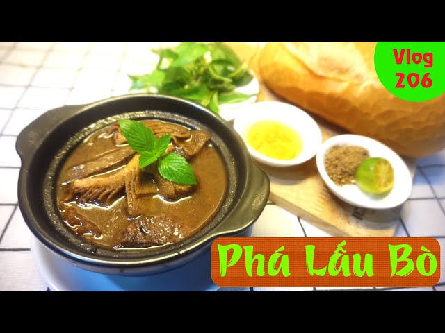 CÁCH NẤU PHÁ LẤU BÒ GIÒN NGON PHA NƯỚC MẮM TẮC (Beef Offal)