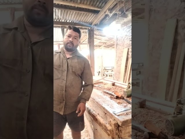 Sanjit Mandal is live wood working