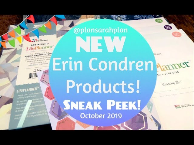 NEW Erin Condren Product Releases for October 2019!