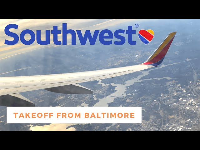 Southwest Airlines Takeoff from Baltimore, MD - Boeing 737-700